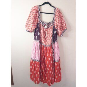 Anthropologie Floral Patchwork Dress